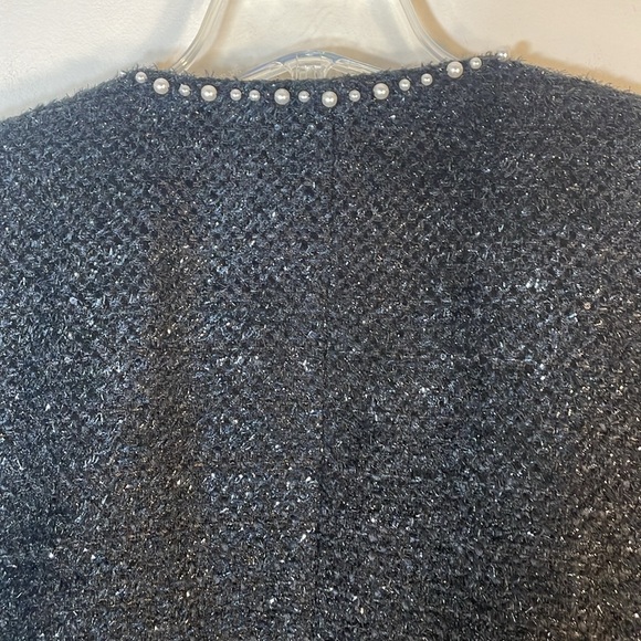 NWOT. RSVP by Talbots 18 Wool Blend Shimmer Boucle Tweed Jacket with Pearl Trim. - Picture 11 of 13